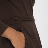 Ready to go short jersey dress - Chocolate Brown