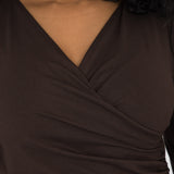 Ready to go short jersey dress - Chocolate Brown