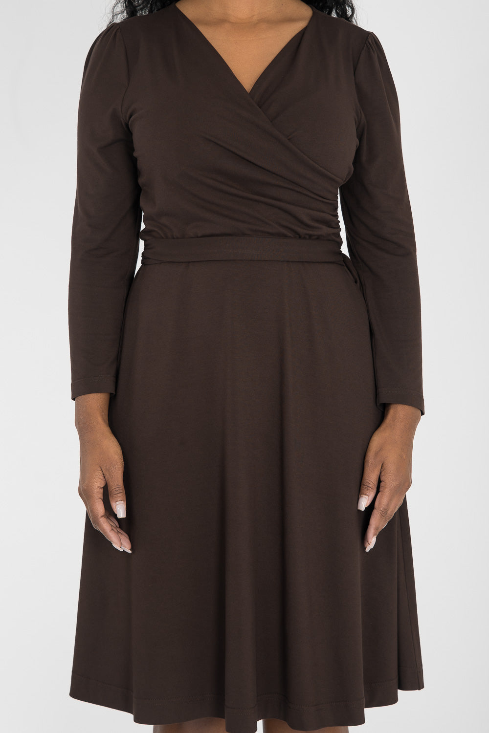 Ready to go short jersey dress - Chocolate Brown