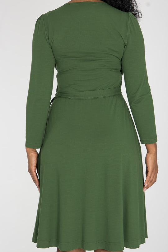 Ready to go short jersey dress - Forrest Green