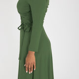 Ready to go short jersey dress - Forrest Green