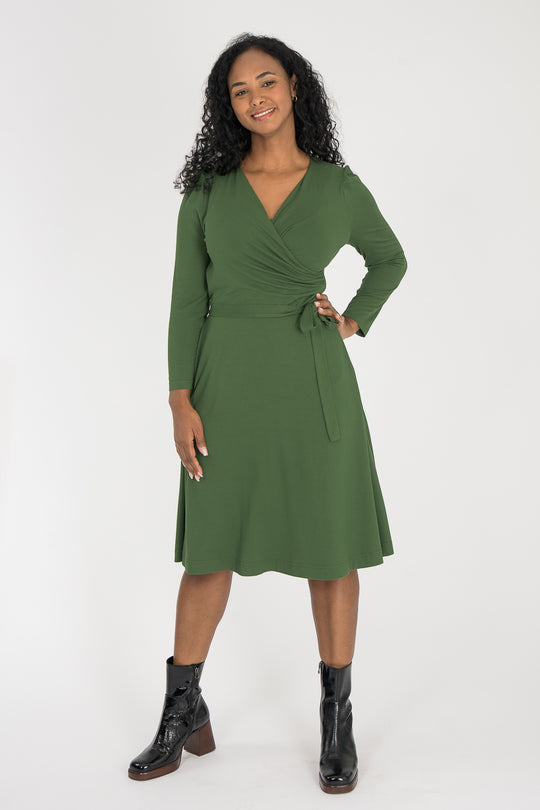 Ready to go short jersey dress - Forrest Green