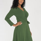 Ready to go short jersey dress - Forrest Green