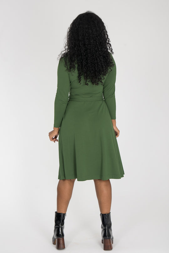 Ready to go short jersey dress - Forrest Green