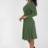Ready to go short jersey dress - Forrest Green