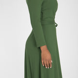 Ready to go short jersey dress - Forrest Green