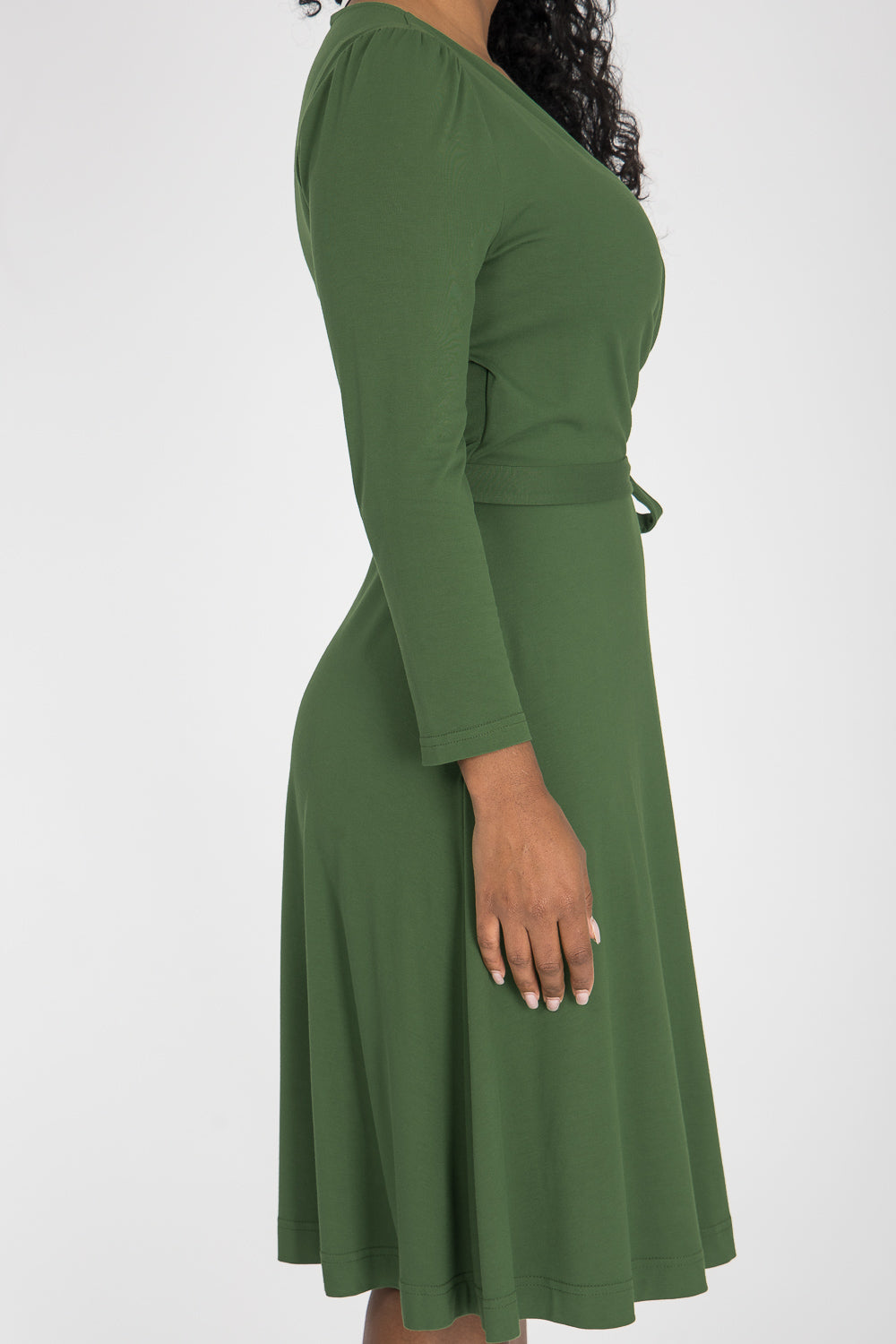 Ready to go short jersey dress - Forrest Green