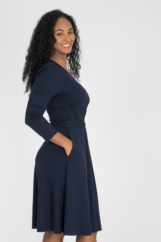 Ready to go short jersey dress - Navy Blue
