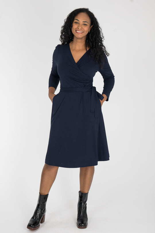 Ready to go short jersey dress - Navy Blue