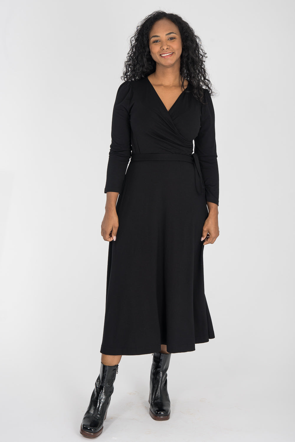 Ready to go midi jersey dress - Black