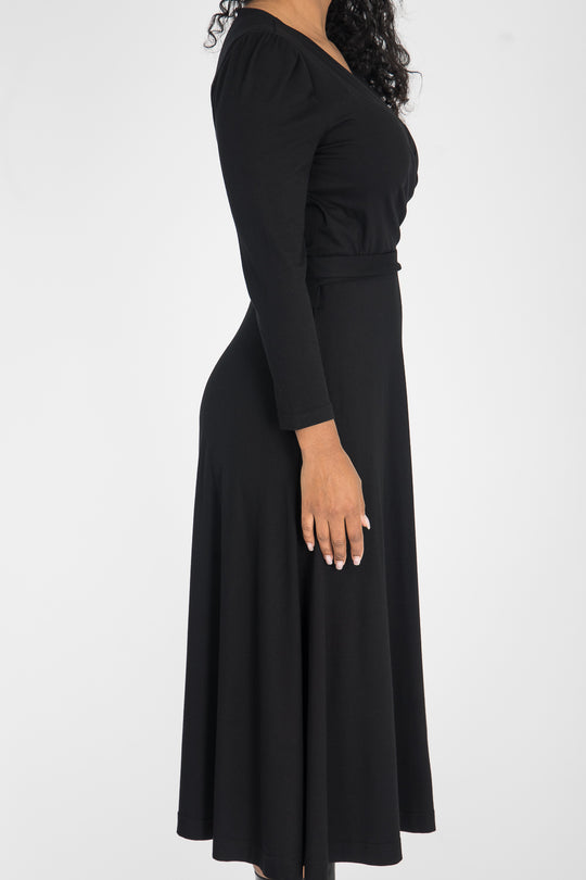 Ready to go midi jersey dress - Black