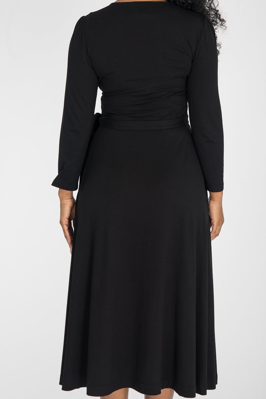 Ready to go midi jersey dress - Black