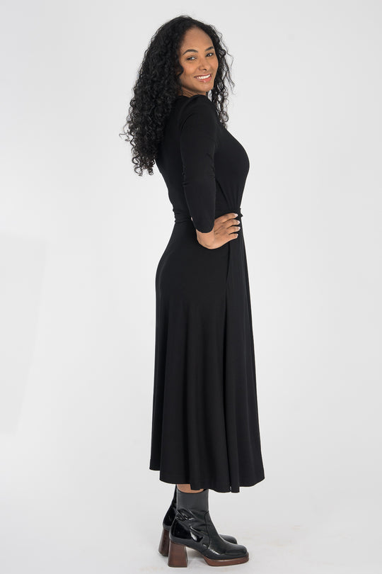 Ready to go midi jersey dress - Black