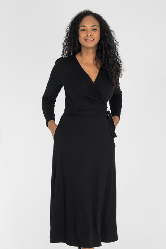 Ready to go midi jersey dress - Black