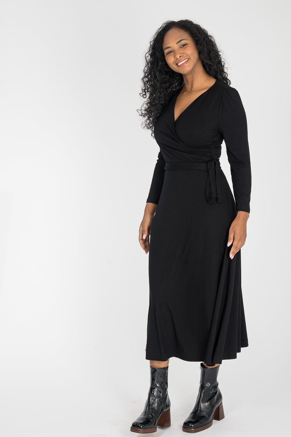 Ready to go midi jersey dress - Black