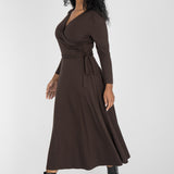 Ready to go midi jersey dress - Chocolate Brown