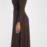 Ready to go midi jersey dress - Chocolate Brown
