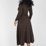 Ready to go midi jersey dress - Chocolate Brown