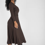 Ready to go midi jersey dress - Chocolate Brown