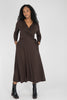 Ready to go midi jersey dress - Chocolate Brown