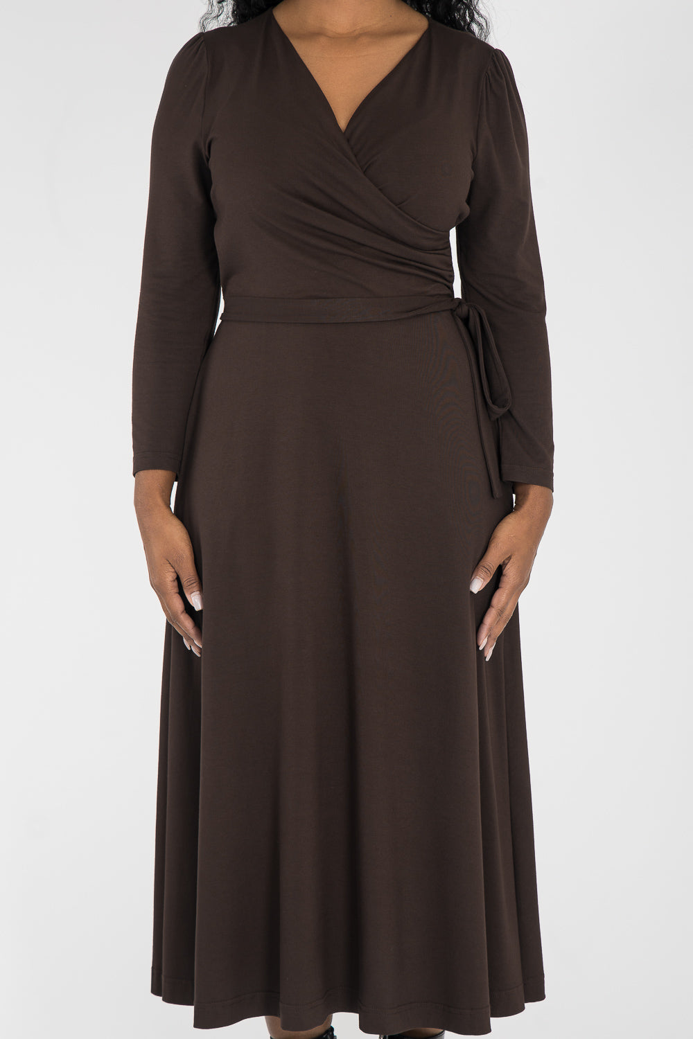 Ready to go midi jersey dress - Chocolate Brown