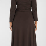 Ready to go midi jersey dress - Chocolate Brown