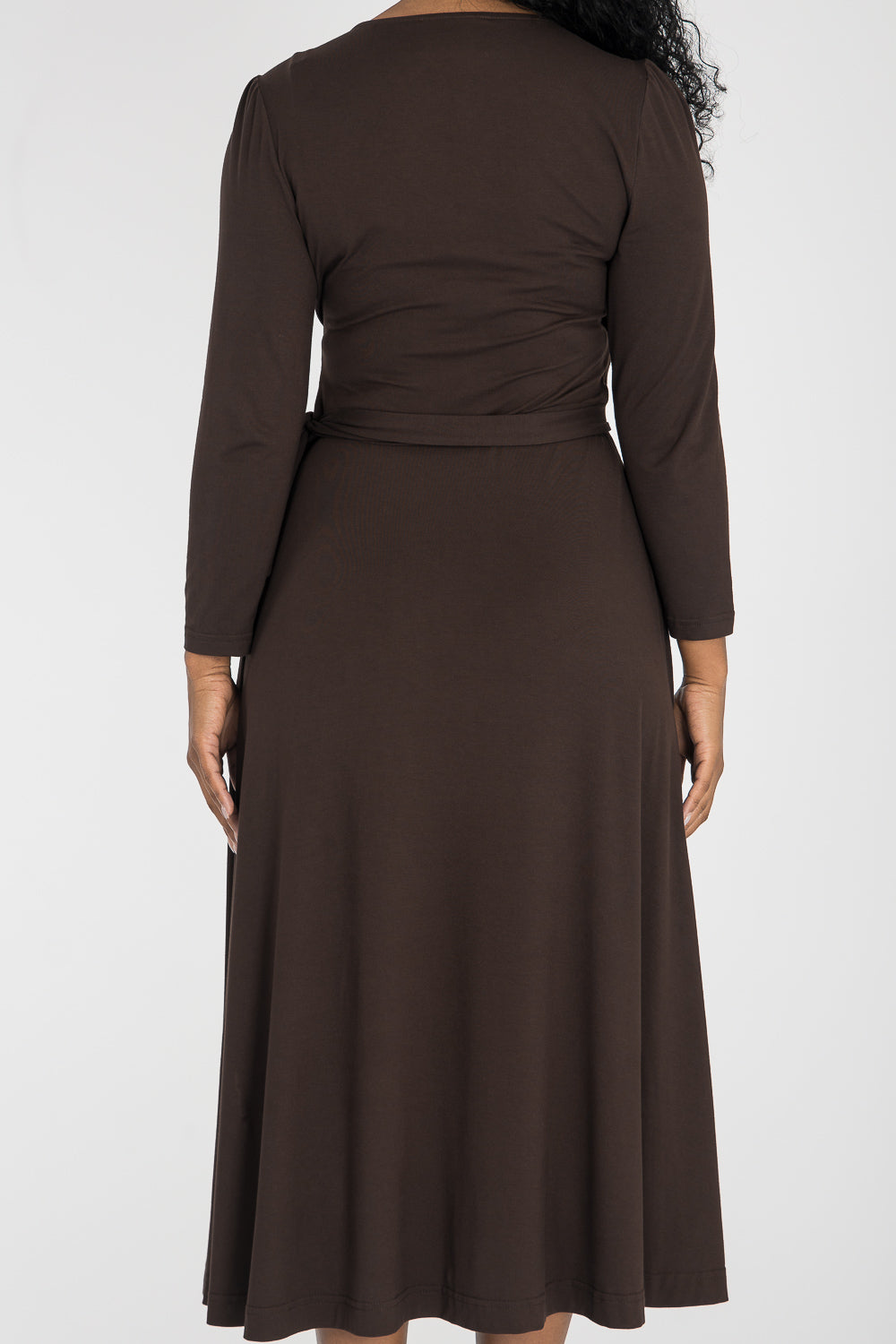 Ready to go midi jersey dress - Chocolate Brown