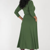 Ready to go midi jersey dress - Forrest Green