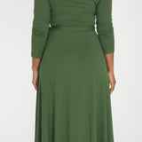 Ready to go midi jersey dress - Forrest Green