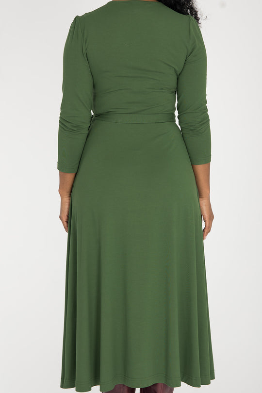 Ready to go midi jersey dress - Forrest Green