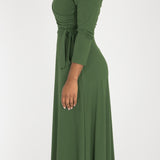 Ready to go midi jersey dress - Forrest Green