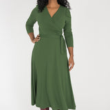 Ready to go midi jersey dress - Forrest Green