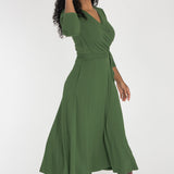 Ready to go midi jersey dress - Forrest Green