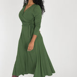 Ready to go midi jersey dress - Forrest Green