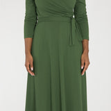 Ready to go midi jersey dress - Forrest Green