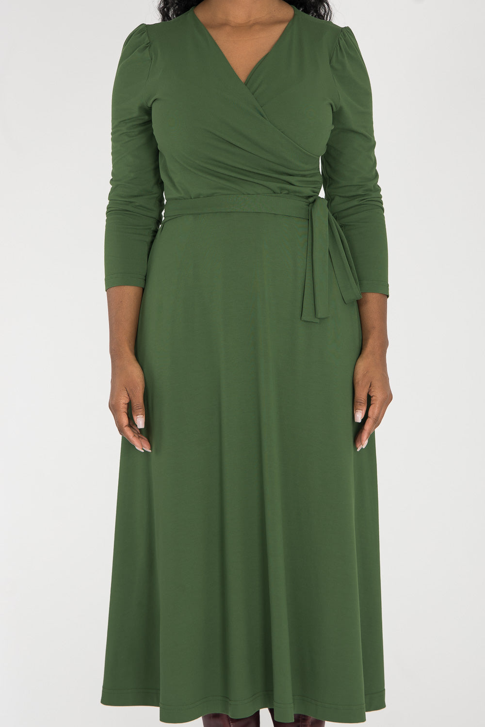 Ready to go midi jersey dress - Forrest Green