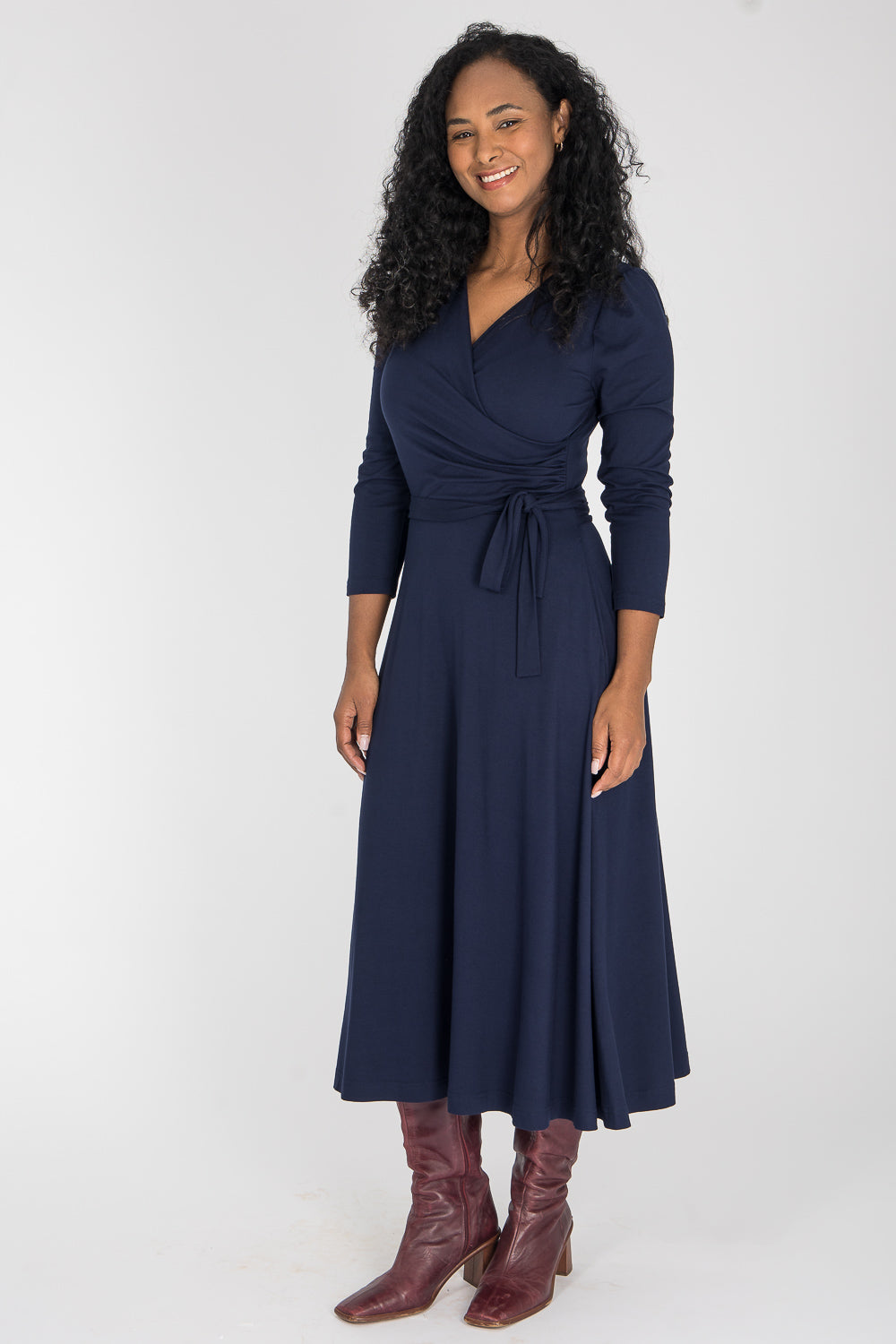 Ready to go midi jersey dress - Navy Blue
