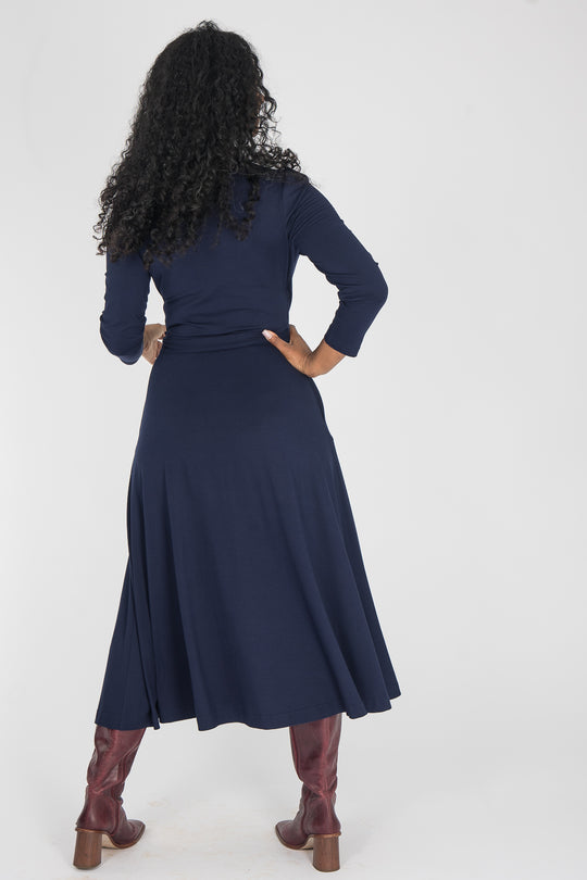 Ready to go midi jersey dress - Navy Blue