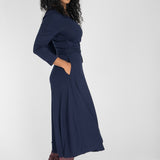 Ready to go midi jersey dress - Navy Blue
