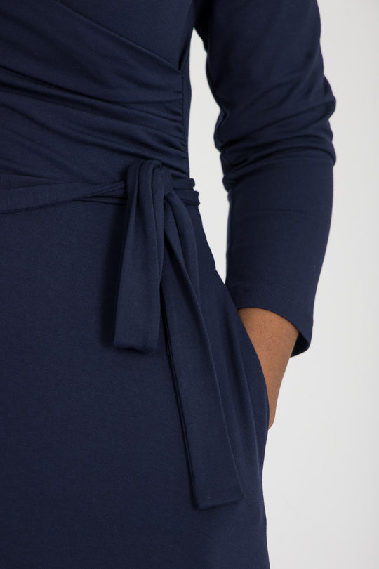 Ready to go midi jersey dress - Navy Blue