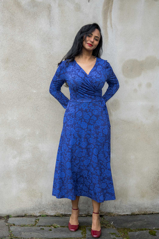 Ready to go midi jersey dress - Blue