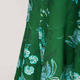 Ruffle wrap midi jersey dress - Green