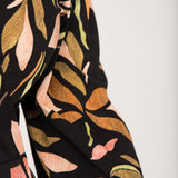 Slip-On wrap short jersey dress - Black printed