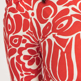 Slip-On wrap midi jersey dress - Coral Red