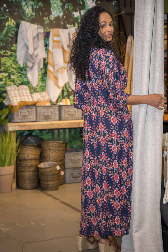 To wear everywhere maxi jersey dress - Navy
