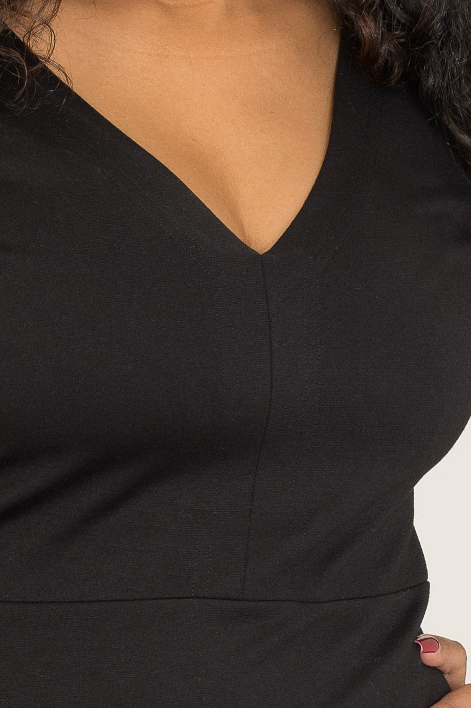 Heavy jersey penn skirt dress - Black - Svart, stretchig fodralklänning